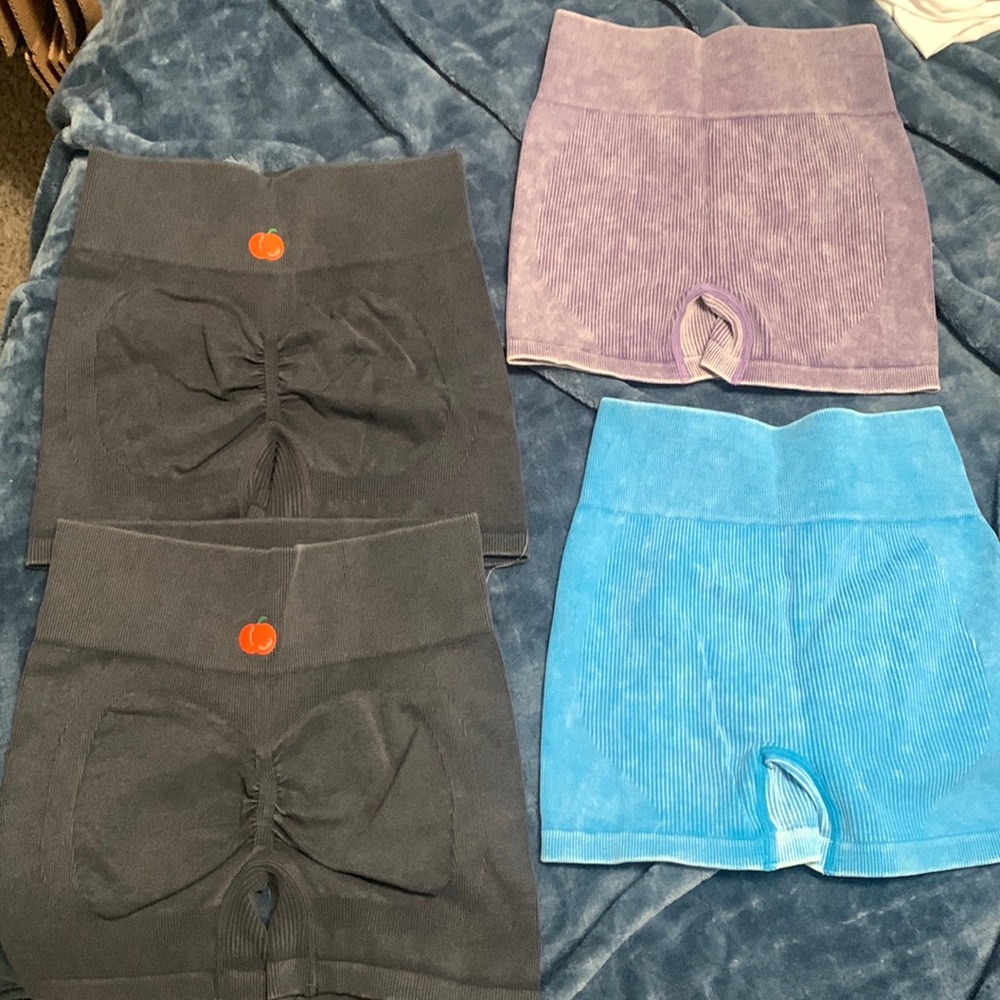 Peached booty shorts